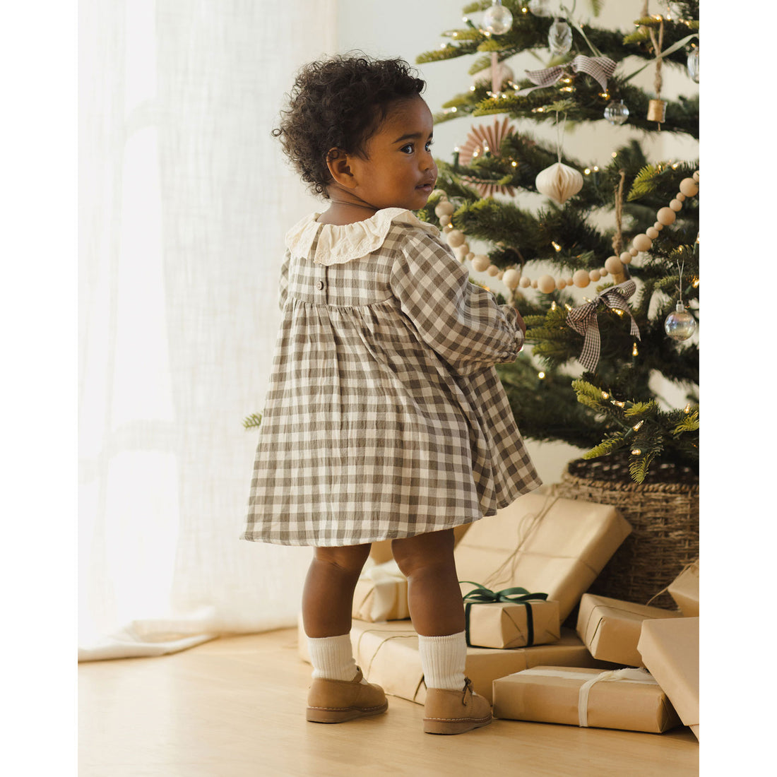 Quincy Mae Forest Check Callie Dress