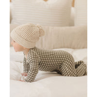 Quincy Mae Forest Check Bamboo Zip Footie