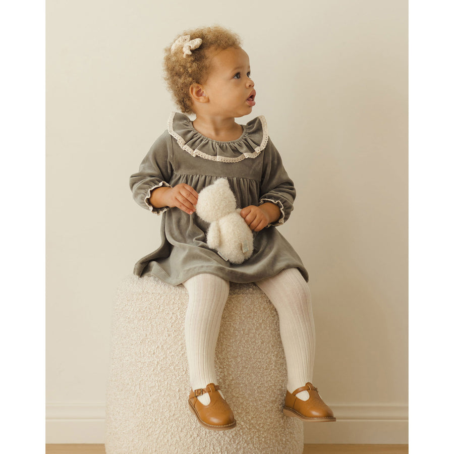 Quincy Mae Forest Velour Baby Dress