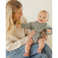 Quincy Mae Frost Henley Bubble Romper