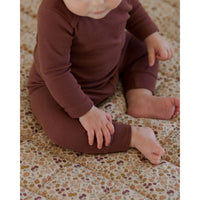Quincy Mae Plum Ribbed Tee + Legging Set