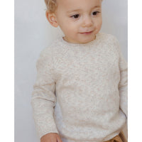 Quincy Mae Speckled Natural Knit Sweater