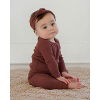 Quincy Mae Plum Ribbed Tee + Legging Set
