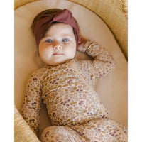 Quincy Mae Posy Bamboo Zip Footies