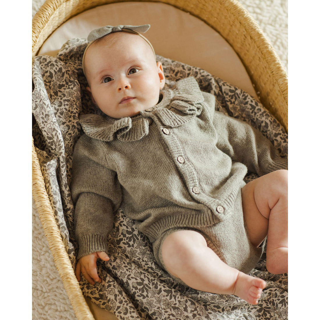 Quincy Mae Heathered Basil Knit Bloomer