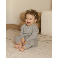Quincy Mae Dusty Blue Long Sleeve Tee