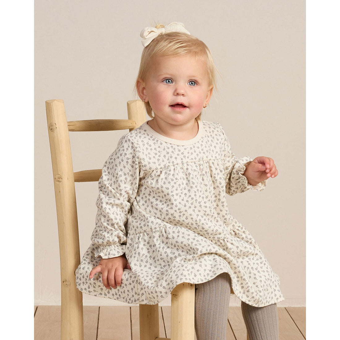 Quincy Mae Scatter Tiered Jersey Dress