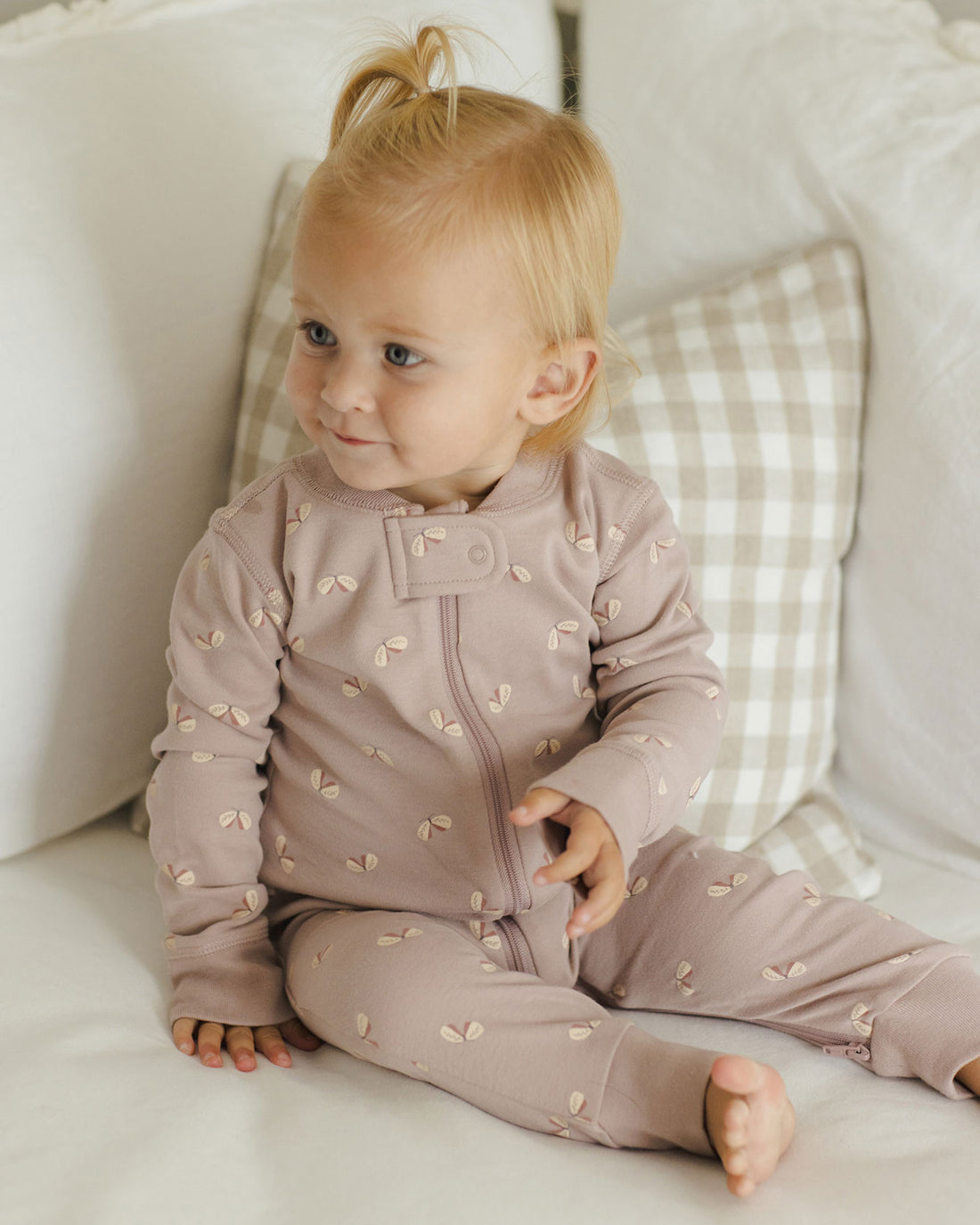 Quincy Mae Butterflies Zip Long Sleeve Sleeper