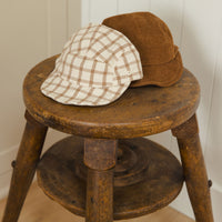 Quincy Mae Cinnamon Check Baby Cap
