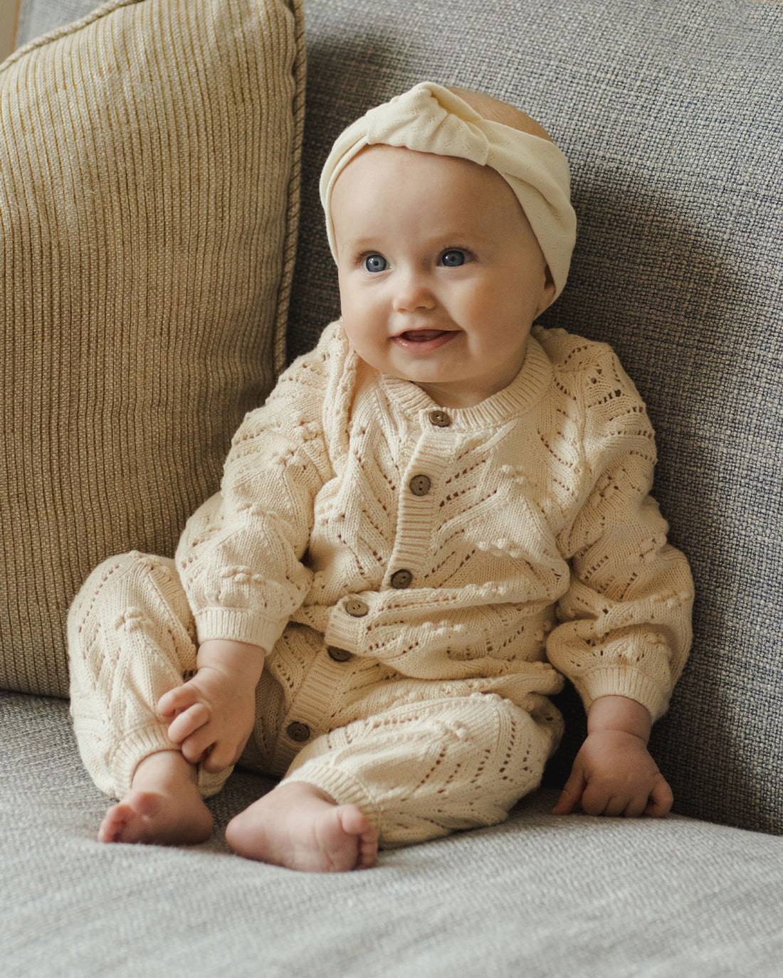 Quincy Mae Natural Knit Cardigan
