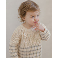 Quincy Mae Fog Stripe Rex Sweater
