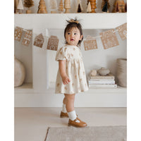 Quincy Mae Gingerbread Waffle Babydoll Dress