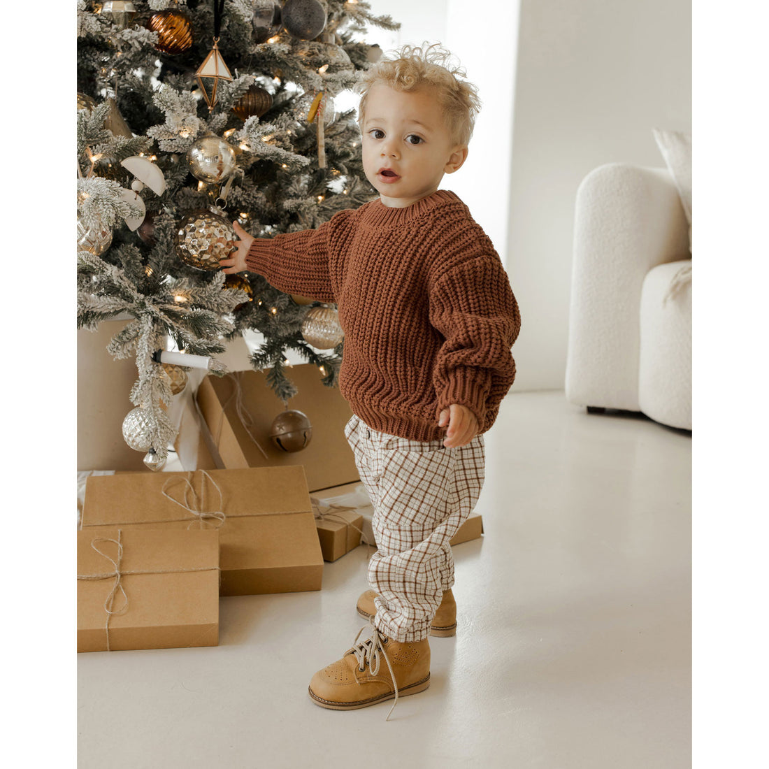 Quincy Mae Holiday Check Luca Pant