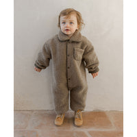 Quincy Mae Olive Shearling jumpsuit