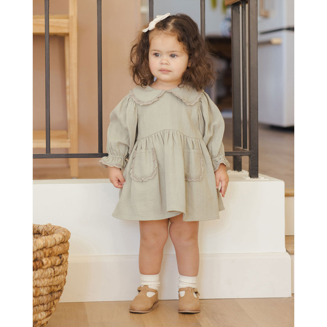 Quincy Mae Steel Blue Marisol Dress