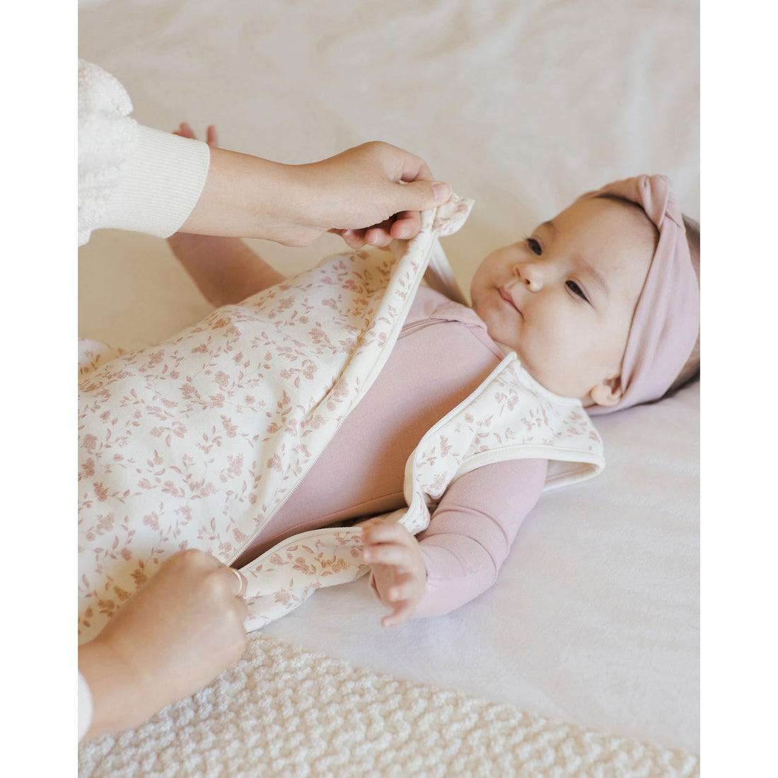 Quincy Mae French Garden Jersey Sleep Bag