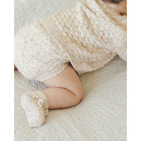 Quincy Mae Natural Speckle Bubble Knit Cardigan