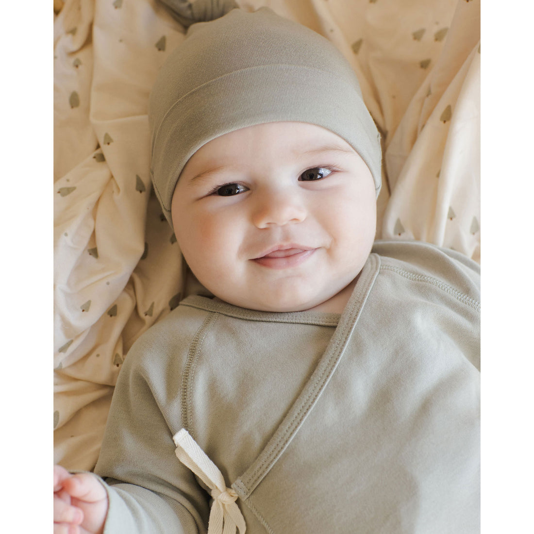 Quincy Mae Fern Wrap Top + Footed Pant Set