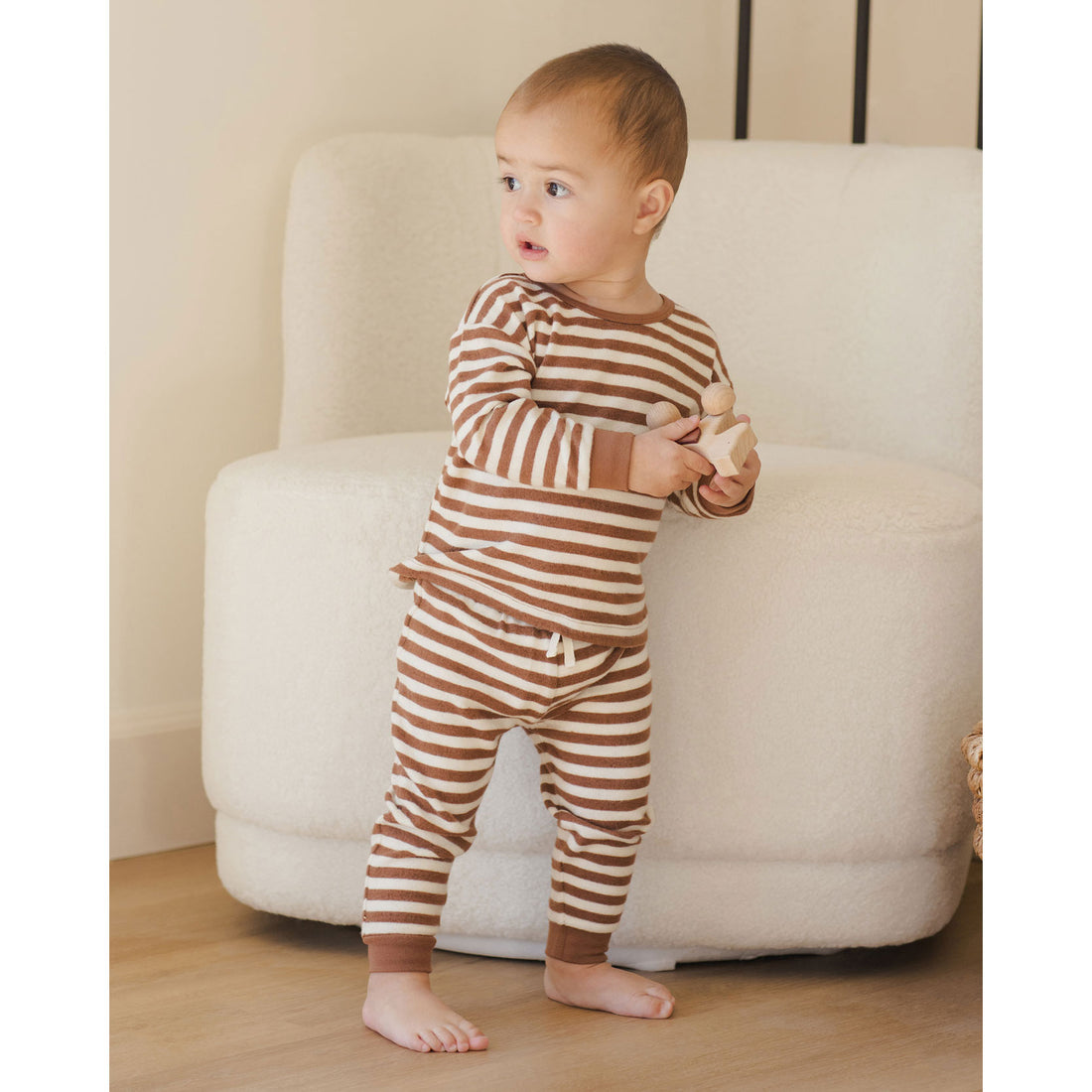 Quincy Mae Cedar Stripe Cozy Set