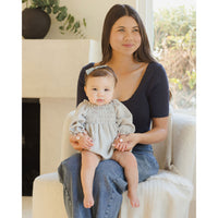 Quincy Mae Blue Gingham Eden Romper
