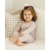 Quincy Mae Lilac Ditsy Pointelle Tee + Legging