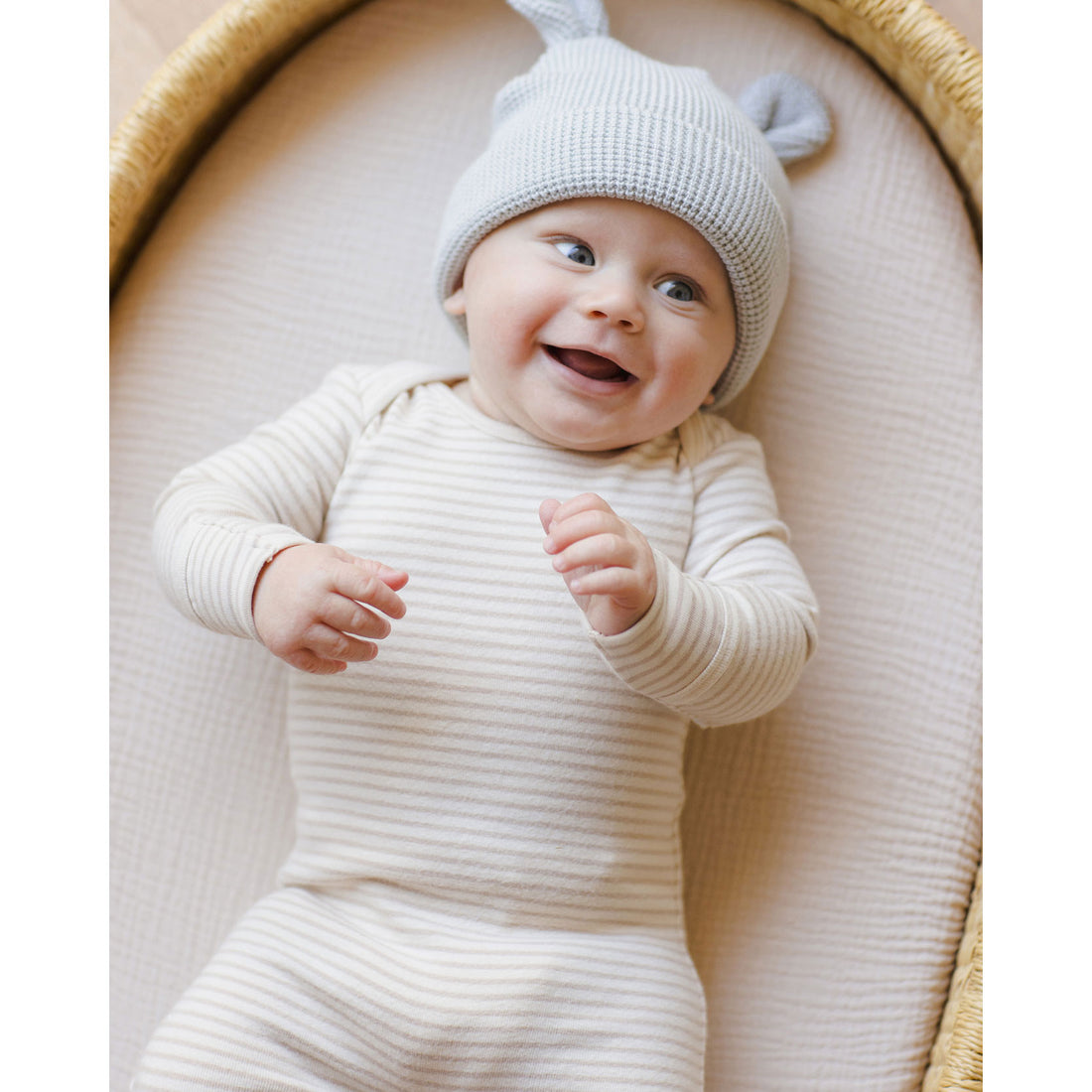 Quincy Mae Ice Blue Baby Bear Beanie