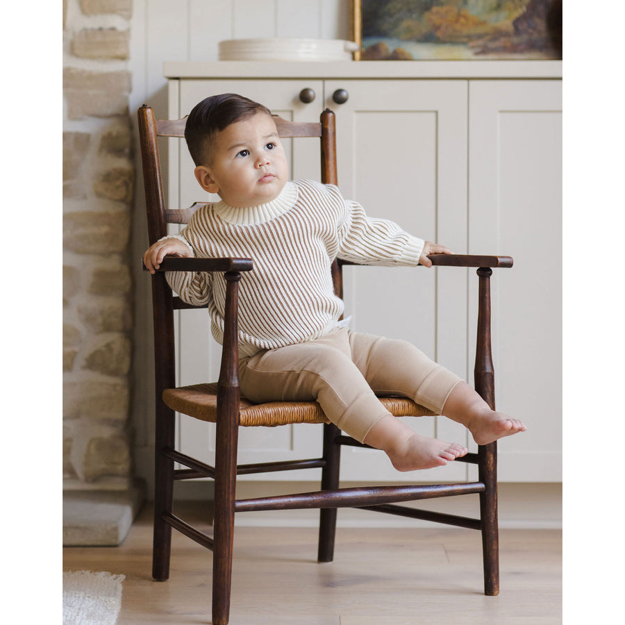 Quincy Mae Gold Relaxed Knit Sweater