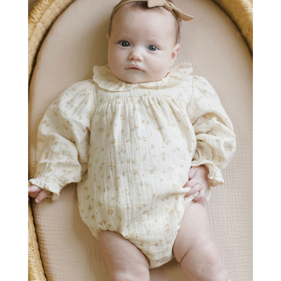 Quincy Mae Golden Floral Callie Romper