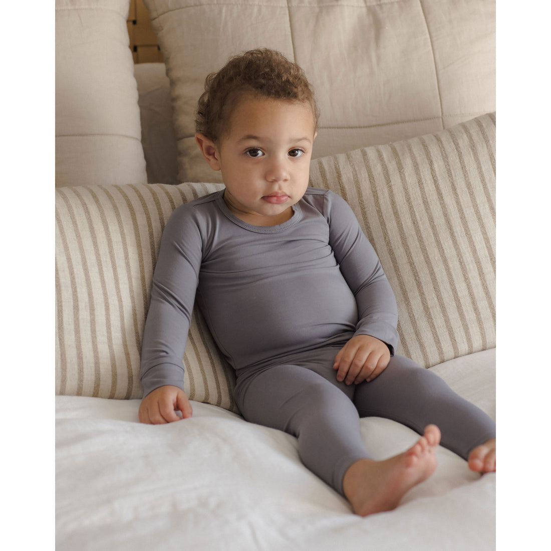 Quincy Mae Slate Bamboo Pajama Set