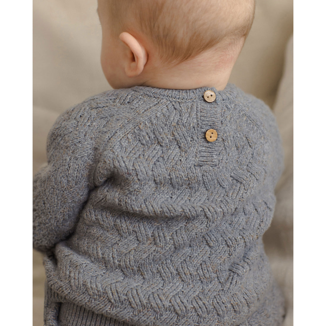Quincy Mae Heathered Slate Knit Sweater