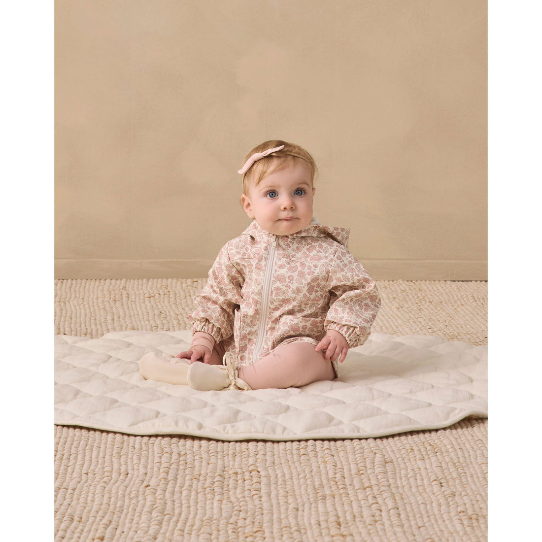 Quincy Mae Pink Blossom Rain Coat