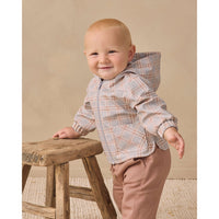 Quincy Mae Blue Plaid Rain Coat