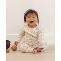 Quincy Mae Blue Ditsy Pointelle Tee + Legging
