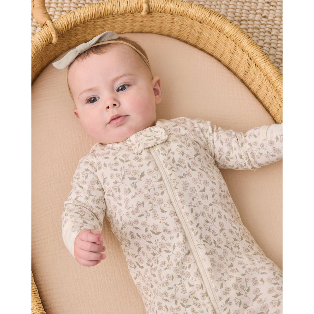 Quincy Mae Floret Zip Sleeper Footie