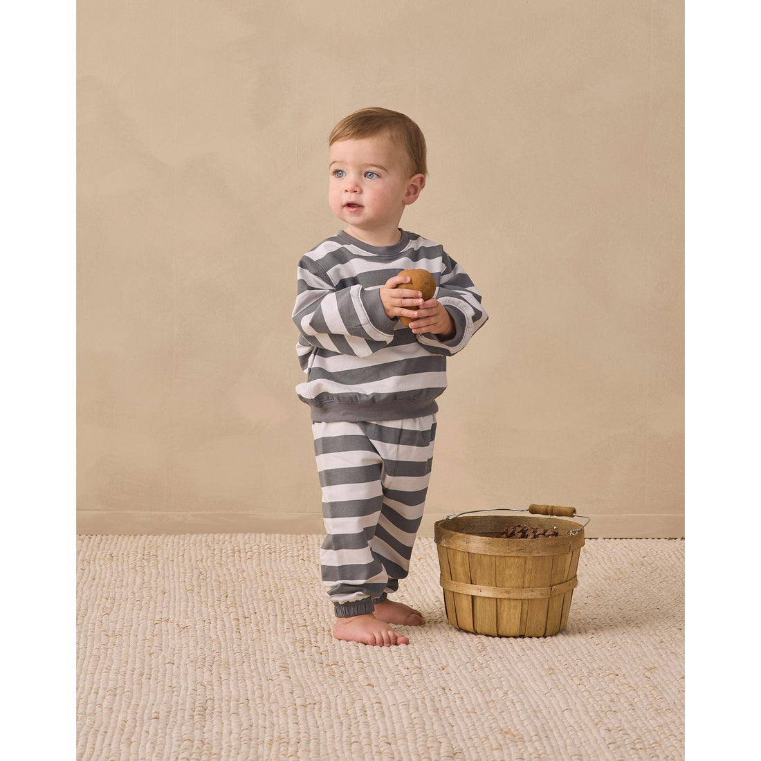 Quincy Mae Midnight Stripe Oversized Sweatpants