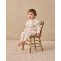 Quincy Mae Blue Daisy Ruffle Fleece Sweatshirt