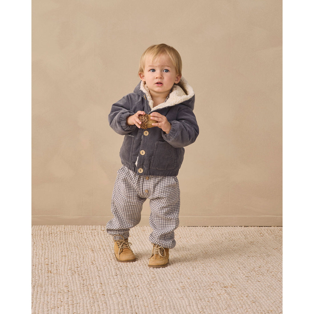 Quincy Mae Midnight Corduroy Hooded Jacket