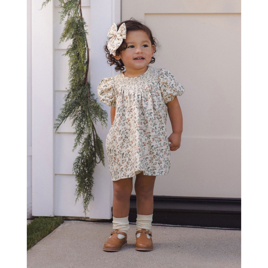 Quincy Mae Holiday Floral Carina Dress
