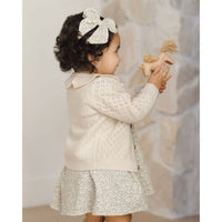 Quincy Mae Natural Ruffle Collar Cardigan