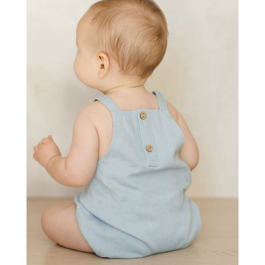 Quincy Mae Chambray Thomas Romper
