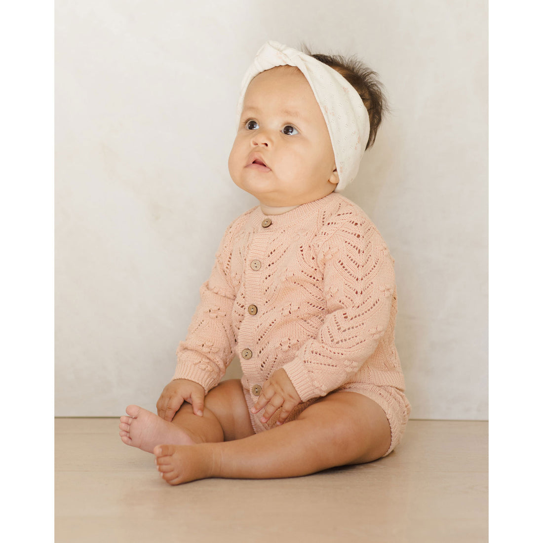 Quincy Mae Melon Knit Cardigan