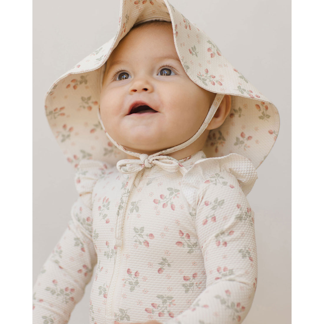 Quincy Mae Strawberries Byron Rashguard One-Piece