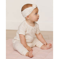 Quincy Mae Pink Ditsy Pointelle Knotted Headband