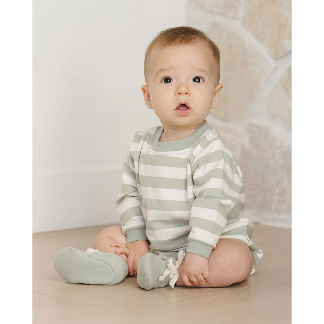 Quincy Mae Sage Baby Booties