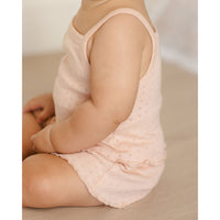 Quincy Mae Melon Pointelle Tank + Shortie Set