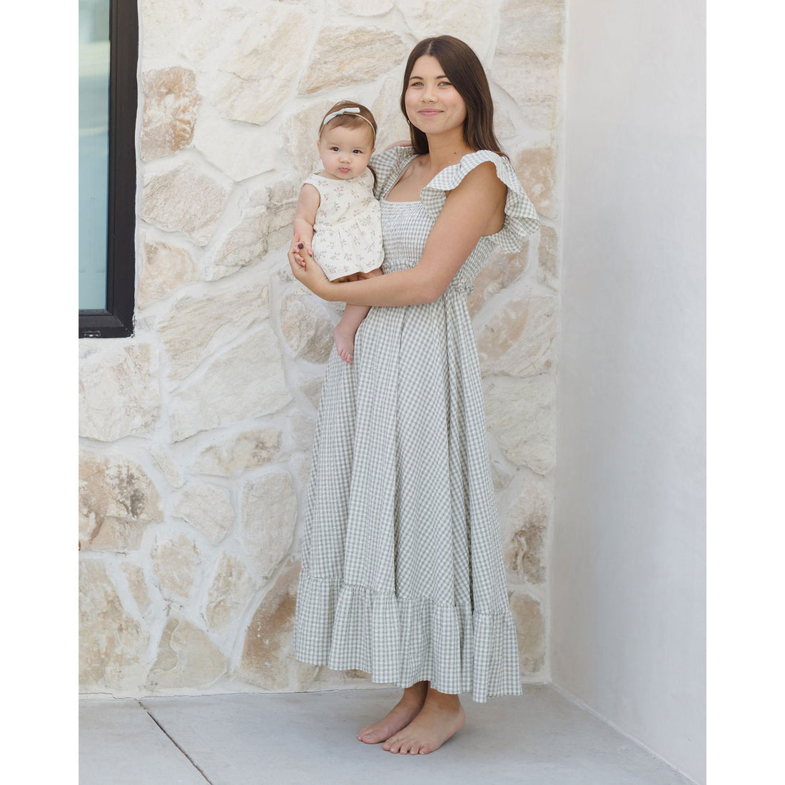 Quincy Mae Strawberries Skirted Tank Romper