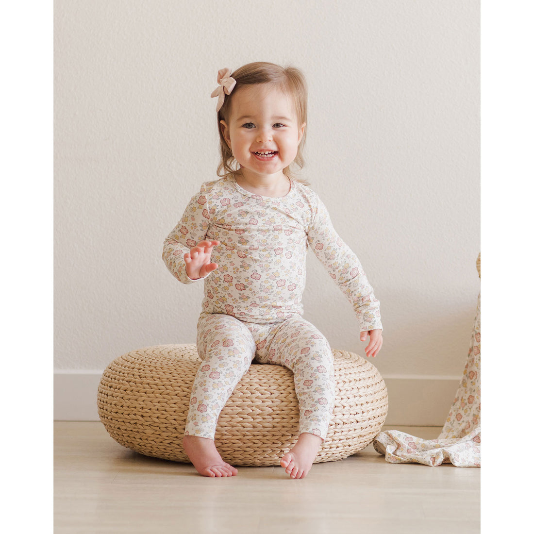 Quincy Mae Ivory Bloom Bamboo Pajama Set