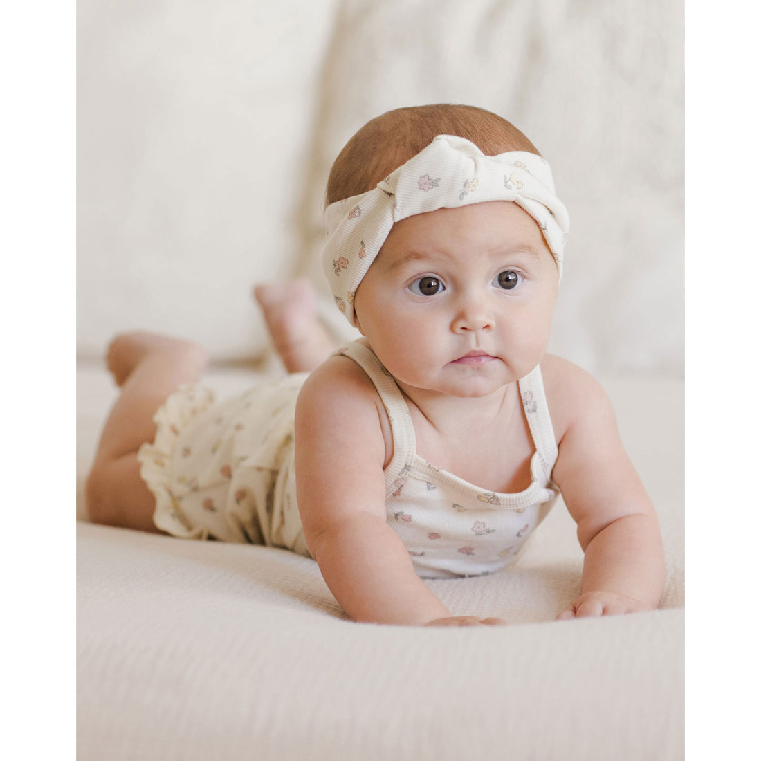 Quincy Mae Ivory Fleur Evie Tank + Shortie Set