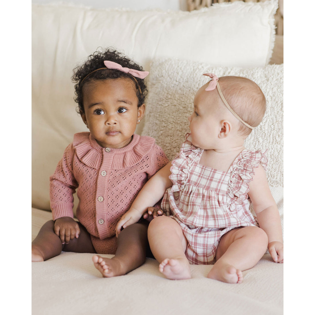 Quincy Mae Pink Plaid Maya Romper