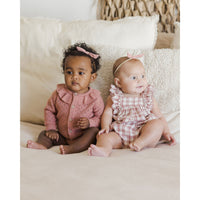 Quincy Mae Lipstick Ruffle Collar Cardigan